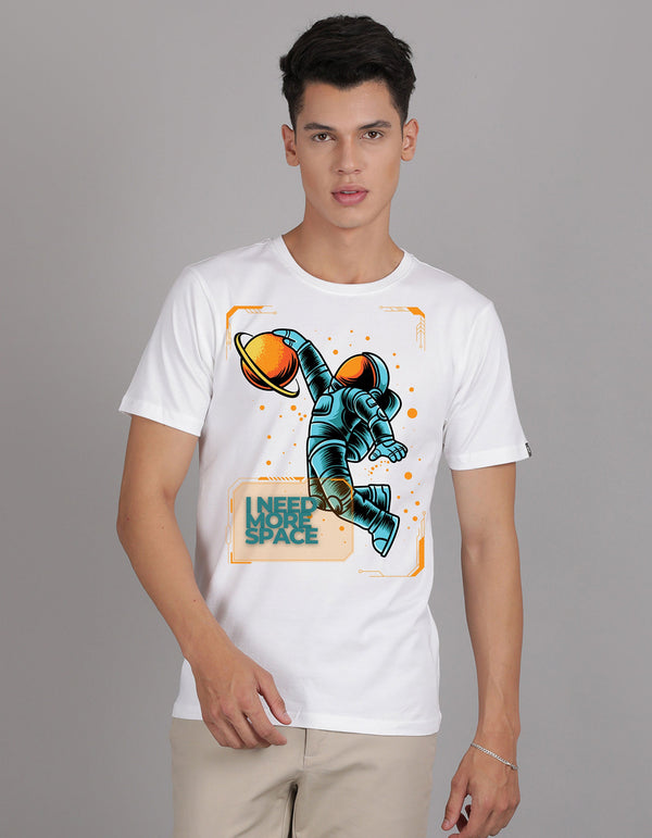 VOLUME ZERO MENS TRENDY FIT WHITE COLOUR T-SHIRT VZTS-ONL-01